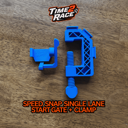 Speed Snap Track Single Lane Start Gate + Clamp + Ramp Kit | Hot Wheels Compatible