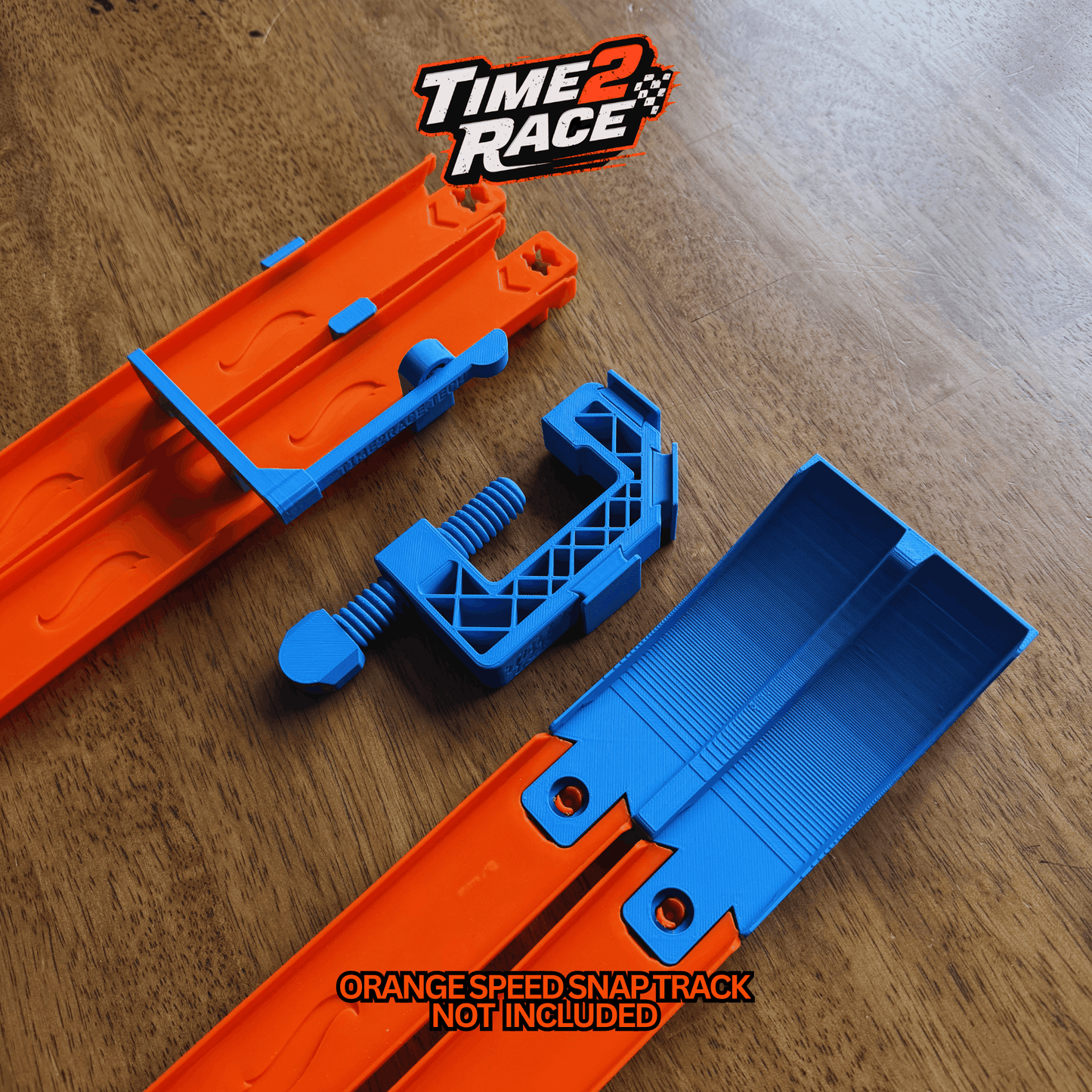 Monster Truck Jump Kit for Speed Snap Track| Hot Wheels Compatible | Dual Lane Start Gate + Clamp + Ramp
