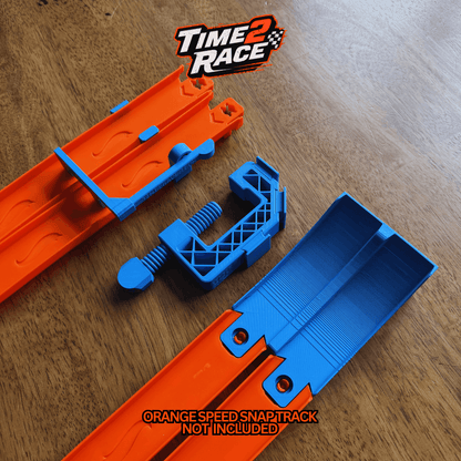 Monster Truck Jump Kit for Speed Snap Track| Hot Wheels Compatible | Dual Lane Start Gate + Clamp + Ramp