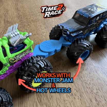 Monster Truck Train Connectors (4pc) - Universal Train Adapters for Hot Wheels and Monster Jam (4 Pack)