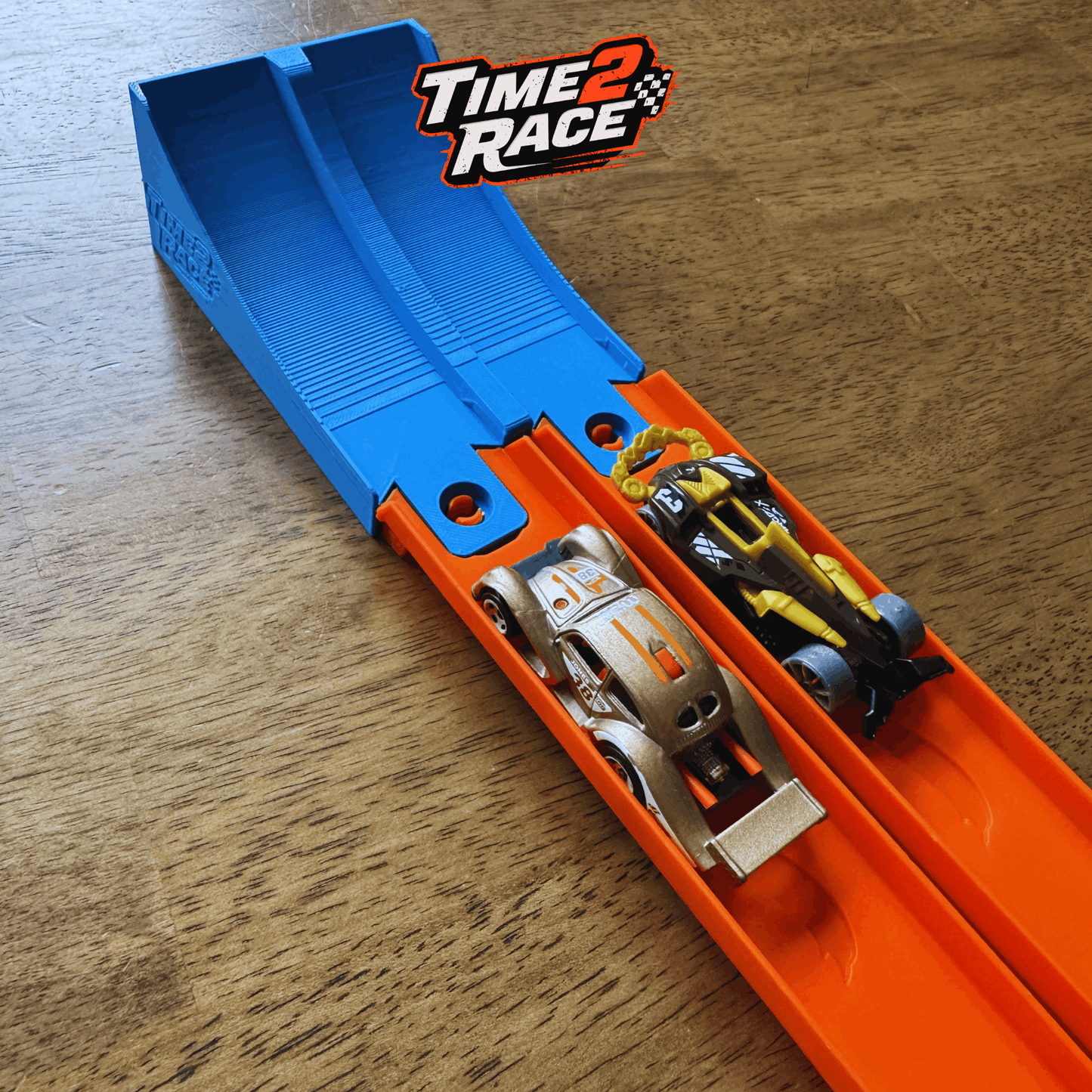 Monster Truck Jump Kit for Speed Snap Track| Hot Wheels Compatible | Dual Lane Start Gate + Clamp + Ramp