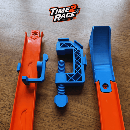 Speed Snap Track Single Lane Start Gate + Clamp + Ramp Kit | Hot Wheels Compatible