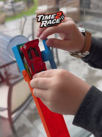 Speed Snap Suction Cup Start Gate & Ramp Kit | Window Track Mount | Hot Wheels Compatible