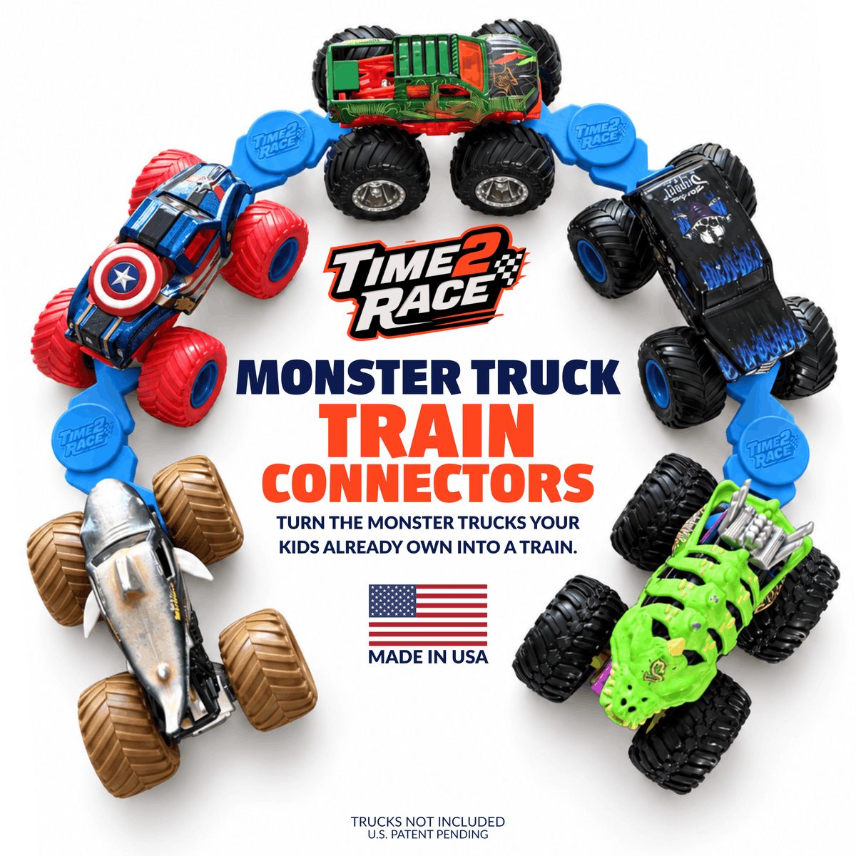 Monster Truck Train Connectors - Universal (4-Pack)