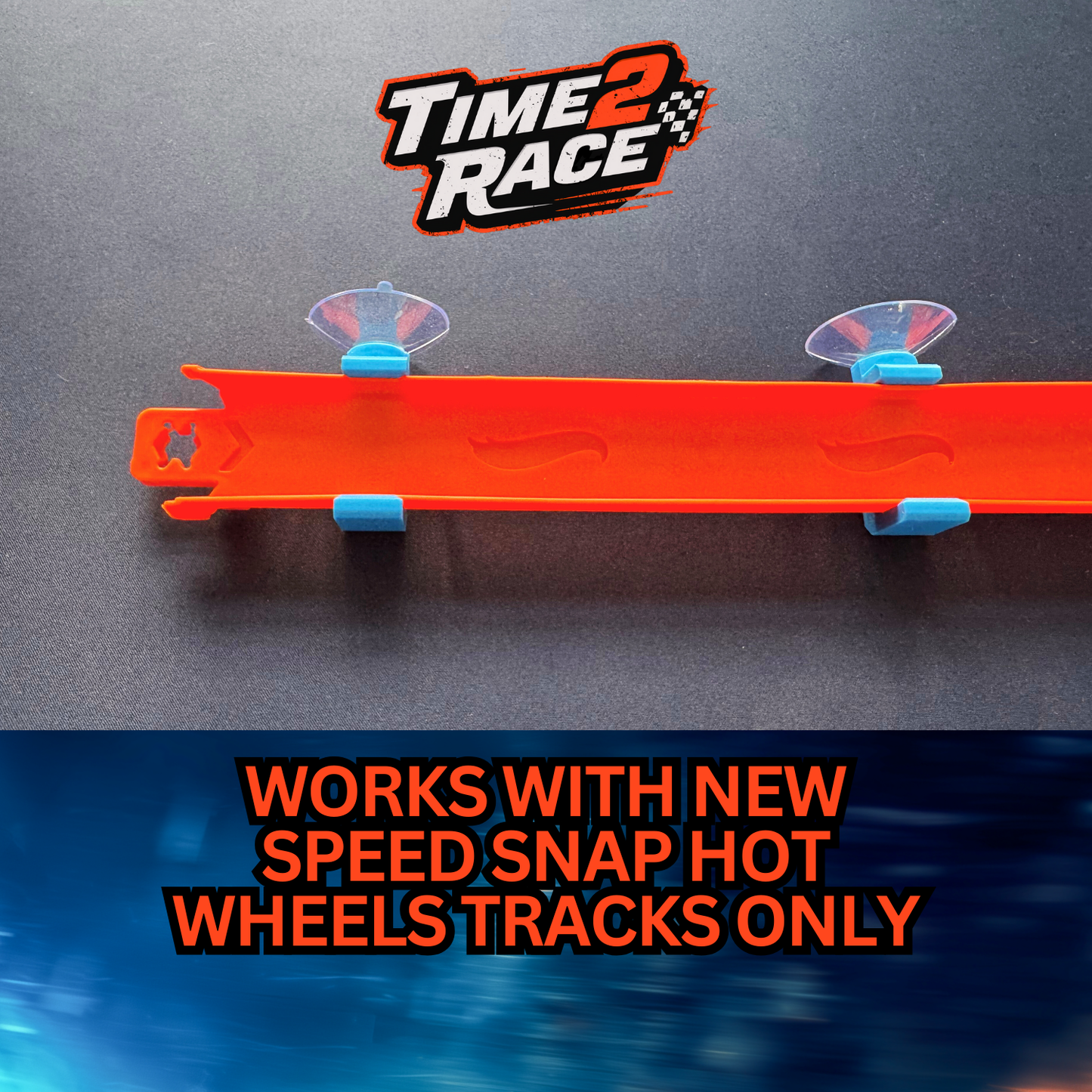 Speed Snap Suction Cup Track Mounts with Start Gate for New Hot Wheels Tracks